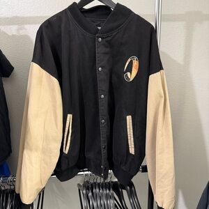 Vintage Star Trek by Paramount Made in USA Black Varsity Jacket with Logo Patch